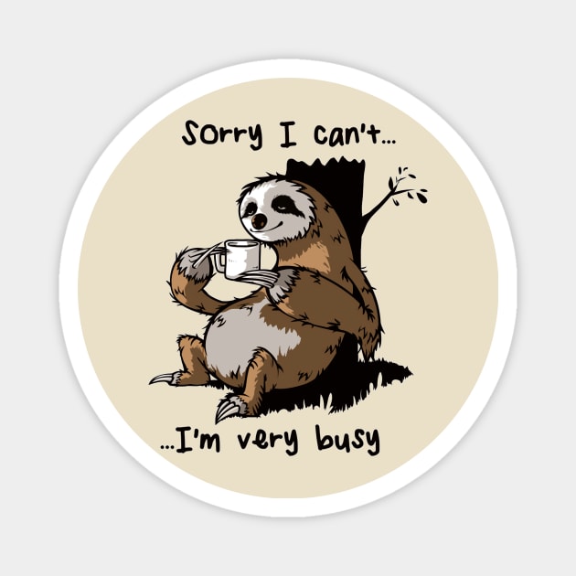 the busy sloth Magnet by crackdesign